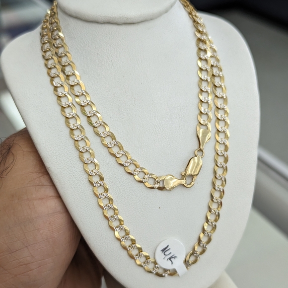 14kt Real Solid Gold Cuban Diamond Cut Chain 5.9mm 24 Inches - Picture 3 of 11